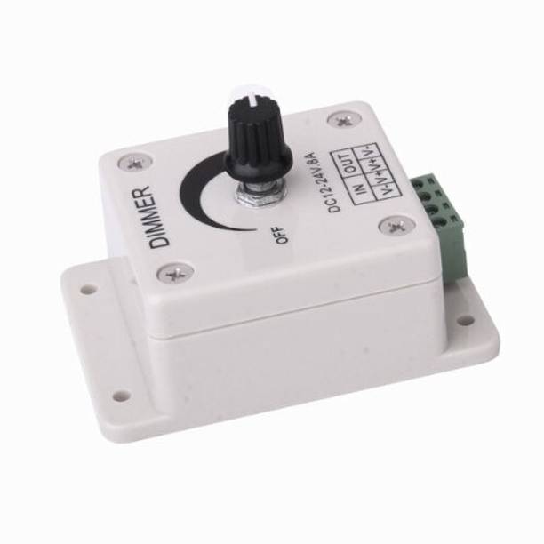 REVALS Dimmer LED Light Switch Dimming Brightness Controller for Strip 12 V to 24v 8A 8 A Rotary Dimmer
