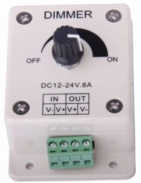 GoodsBazaar 12V-24V 8A LED Light Dimmer Brightness Adjustable Control Controller,Power Saver 8 A Step Dimmer