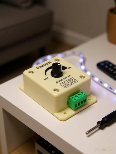 Divinext DC 12V 24V 8A Adjustable Dimmer Switch Control LED Driver Power Supply Controler 3 A Step Dimmer