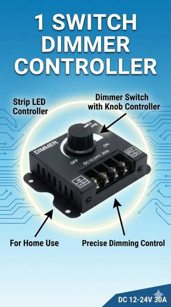 Mass Pro DC LED Dimmer Voltage Switch 1W 30A 12V 24V Regulator 30 A Rotary Dimmer