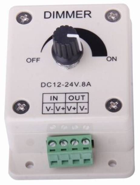 divinezon 12V-24V 8A Adjustable Dimmer Switch PWM Dimming Controller for Single LED Strip 8 A Step Dimmer