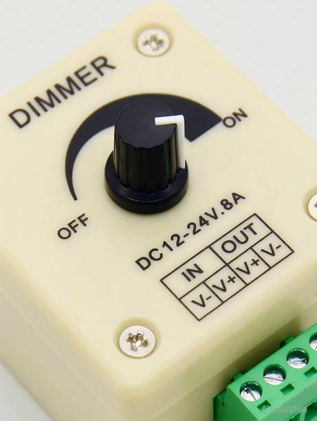 GoodsBazaar DC 12V 24V 8A Adjustable Dimmer Switch Control LED Driver Power Supply Controler 3 A Step Dimmer