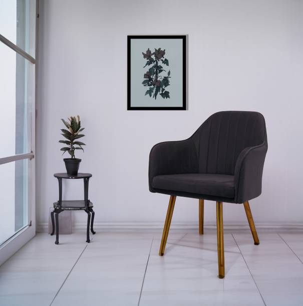 kursiwala Kursiwala Velvet Dining Chair for Living Room, Bedroom, Study Room, Cafes | Fabric Dining Chair