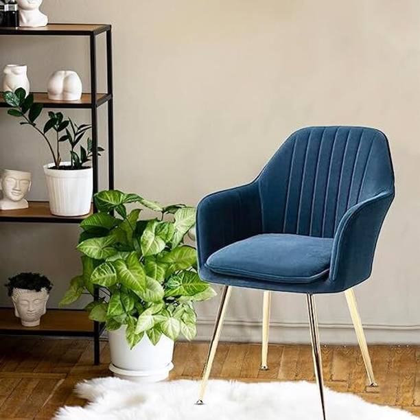 NEXON Velvet Dining Chairs, Cushion Seat Chair for Living Room Bedroom Restaurant Fabric Dining Chair