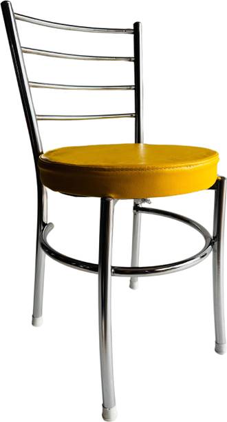APPLE FURNITURE Stylish Durable Dining Chair with Cushion Steel Chrome Chair Metal Dining Chair