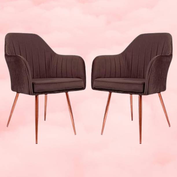 Toxigo Velvet Dining Chairs, Cushion Seat Chair for Living Room Bedroom Restaurant Fabric Dining Chair