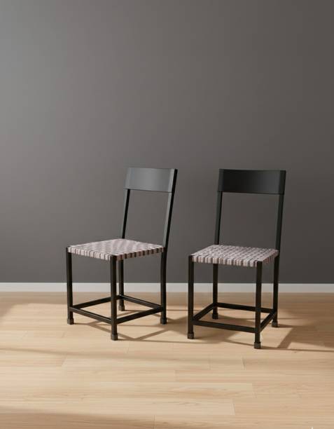 JPIRONS Black Metal Dining Chairs - Modern Textured Pattern for Café & Home Decor Metal Dining Chair