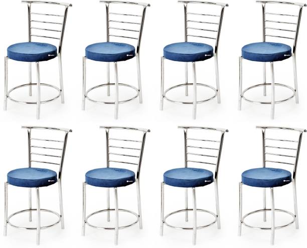 SOMRAJ Steel Dining/Restaurant/Cafe/Home/Office/Study Chair Leatherette Dining Chair