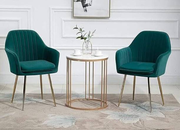 Toxigo Velvet Dining Chairs, Cushion Seat Chair for Living Room Bedroom Restaurant Fabric Dining Chair