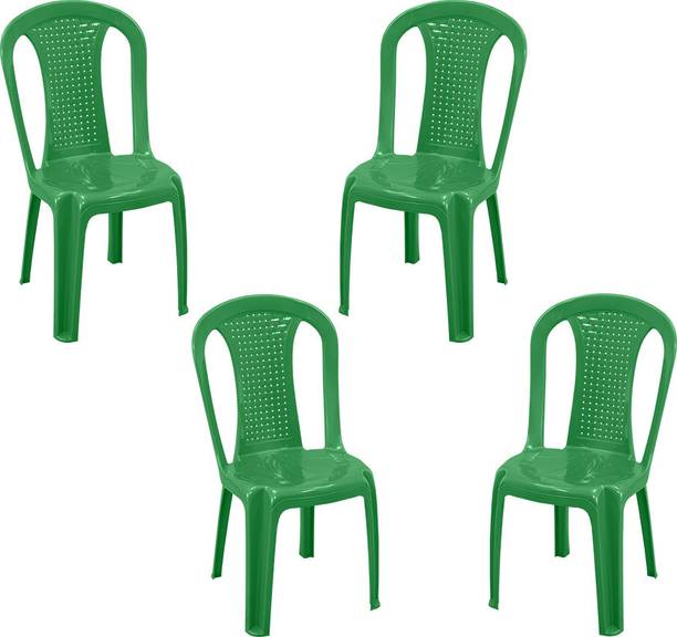 swagath furniture Chair For Cafe/Home/Office Set Of 4 Indoor/Outdoor Plastic Dining Chair
