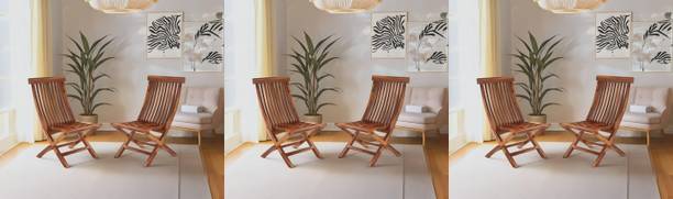 Shree Jeen Mata Enterprises Solid Sheesham Wood 6 Folding Dining Chairs for Dining Room | Kitchen | Outdoor Solid Wood Dining Chair