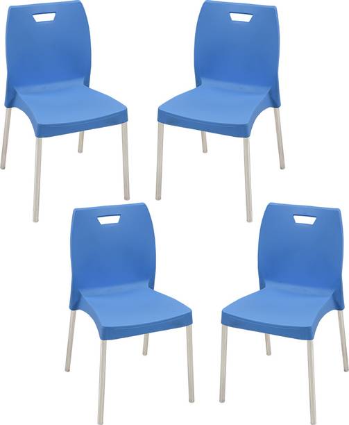 swagath furniture MINTELA Chair with Stainless Steel Legs for Cafe/Home/Office Plastic Dining Chair