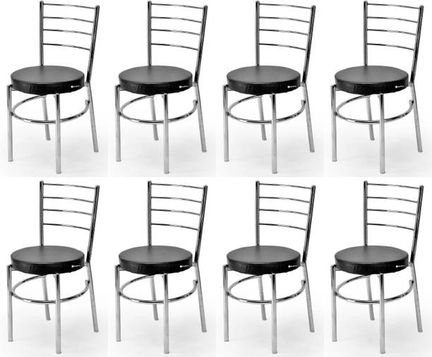 APPLE FURNITURE Stylish Durable Dining Chair with Cushion Steel Chrome Chair Metal Dining Chair