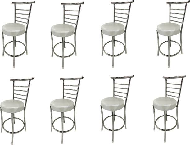 SOMRAJ Steel Dining/Restaurant/Cafe/Home/Office/Study Chair Leatherette Dining Chair