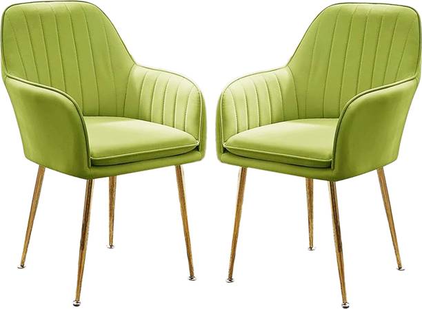 Roxigo Velvet Dining Chairs, Cushion Seat Chair for Living Room Bedroom Restaurant Fabric Dining Chair