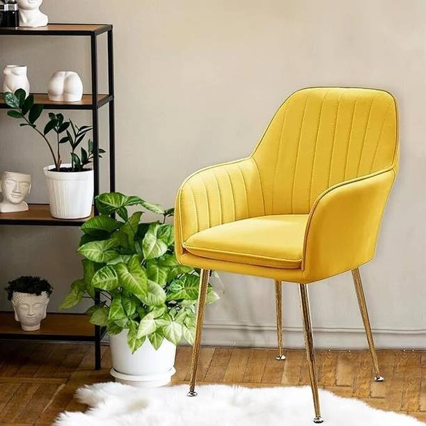 Toxigo Velvet Dining Chairs, Cushion Seat Chair for Living Room Bedroom Restaurant Fabric Dining Chair