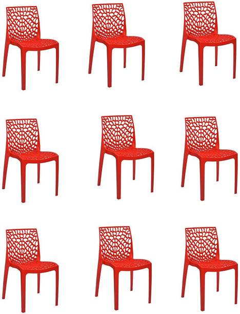 KITHANIA Designer Web Chair Plastic Living Room Outdoor Indoor Chair Gloss Finish chair Plastic Dining Chair
