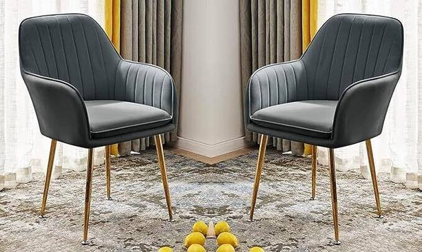 Toxigo Velvet Dining Chairs, Cushion Seat Chair for Living Room Bedroom Restaurant Fabric Dining Chair