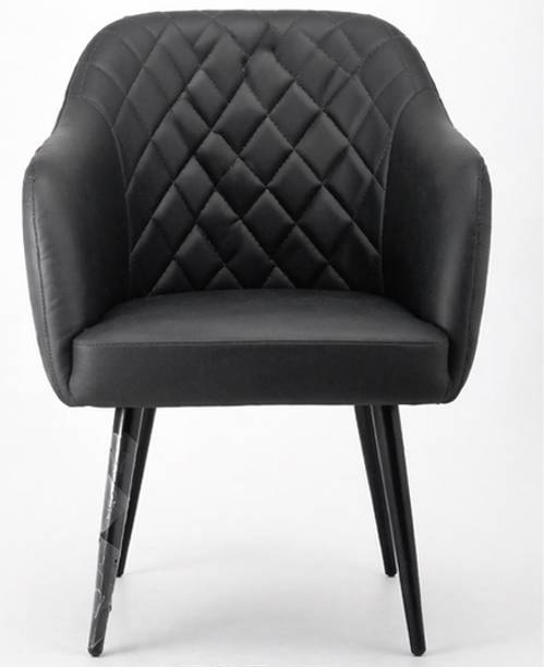 Riddhi Genuine Furniture chair black cross line Foam Dining Chair