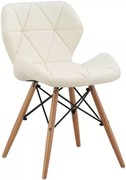 VIMAL INTERPRISES Eames Replica Faux Leather Dining Chair/Cafe Chair/Side Chair Fabric Dining Chair