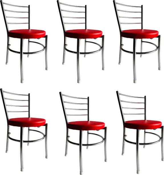 Goyal Steel & Furniture Industries Modern Leatherette steel Dining Chair for Kitchen and Living Room Metal Dining Chair