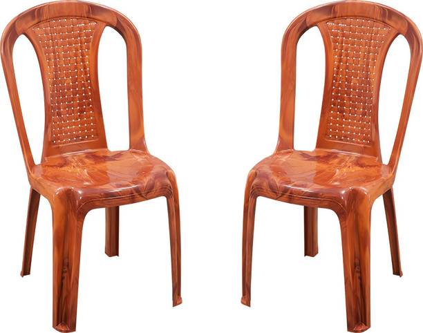 swagath furniture Chair For Cafe/Home/Office Set Of 2 Indoor/Outdoor Plastic Dining Chair