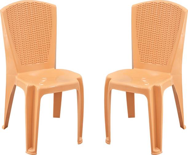 swagath furniture Chair For Cafe/Home/Office Set Of 2 Indoor/Outdoor Plastic Dining Chair