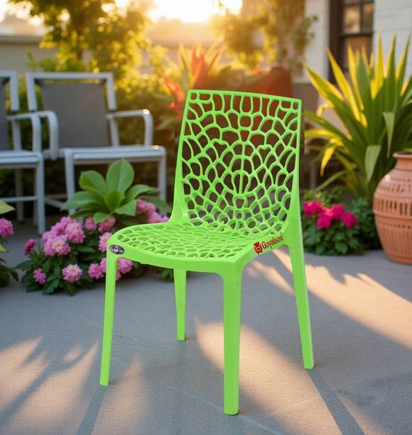 SOMRAJ Chair Dining Plastic Designer Web Plastic Living Room Indoor Outdoor Chair Plastic Dining Chair