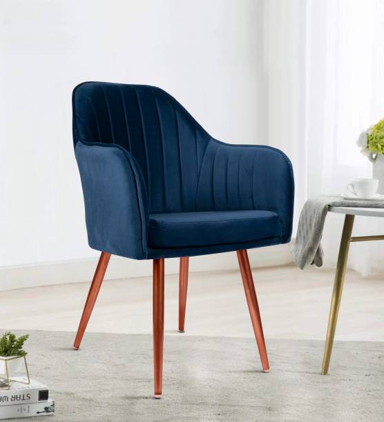 VERGO Plush Accent Chair for Living Room, Bedroom, Study Room, Cafes | Velvet Fabric Dining Chair