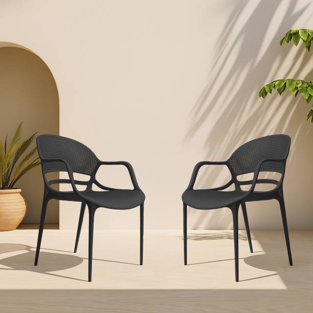 Diya Sunset Strong PP Build, Lightweight, Stackable, Home, Balcony, Living Room, Cafe Plastic Outdoor Chair