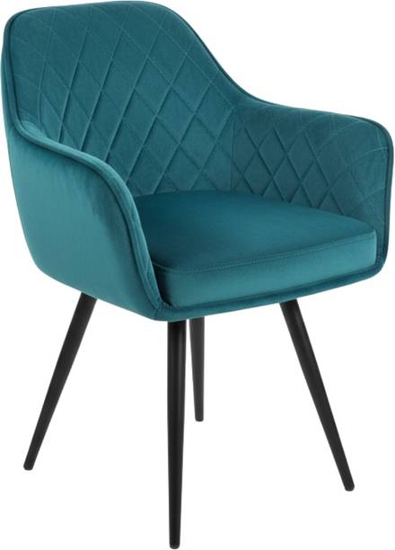 ACTIVA Ergonomic Daisy Velvet Accent Chair for Living Room/Bedroom/Office/Lounge Solid Wood Dining Chair