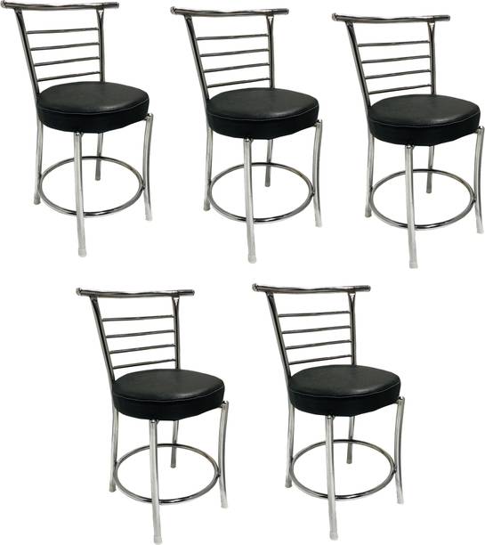 RATISON Steel Dining/Restaurant/Cafe/Home/Office/Study Chair Leatherette Dining Chair