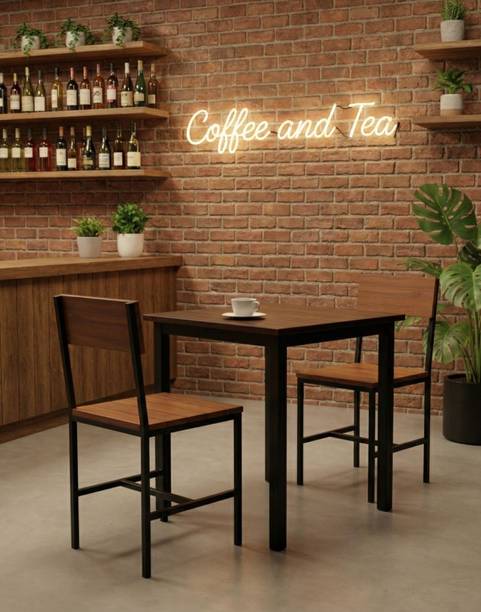 Maghji Modern Metal & Wooden Dining Chair for Home, Cafe & Study Metal Dining Chair