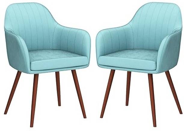 NEXON Velvet Dining Chairs, Cushion Seat Chair for Living Room Bedroom Restaurant Fabric Dining Chair