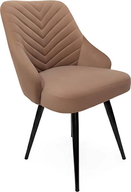 RW REST WELL Wavy Multipurpose Chair for Home|Upholstered Fabric Chair for Dining Area| Solid Wood Dining Chair