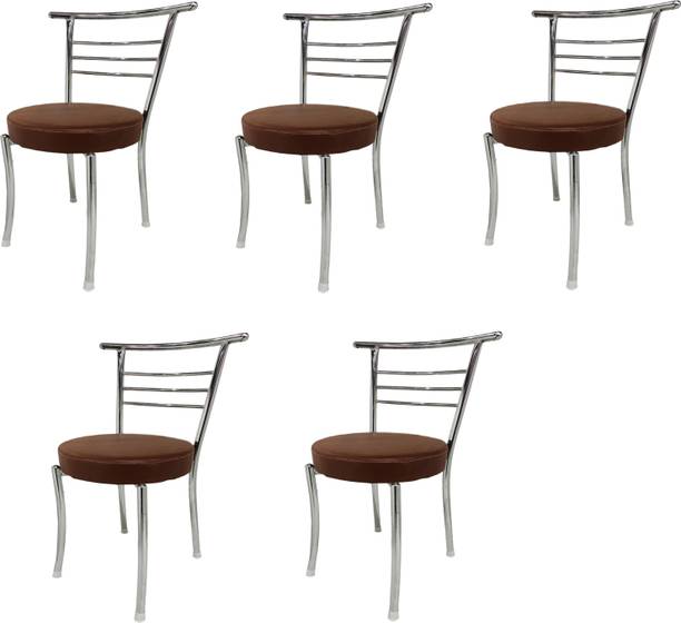 KITHANIA Office Visitor Student Study Chair Home Resturants Steel Dining Chair Leatherette Dining Chair
