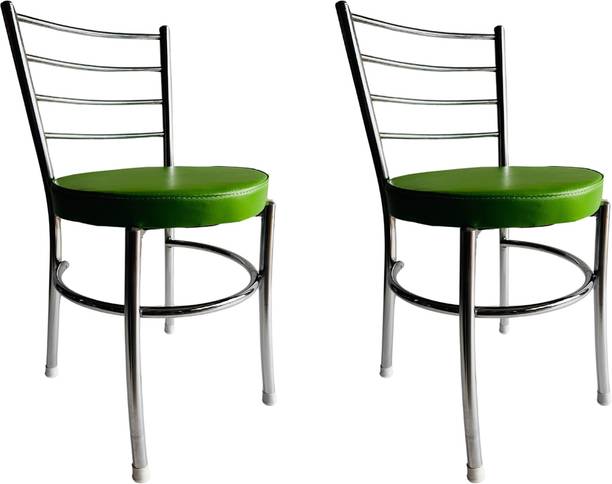 Goyal Steel & Furniture Industries Modern Leatherette steel Dining Chair for Kitchen and Living Room Metal Dining Chair