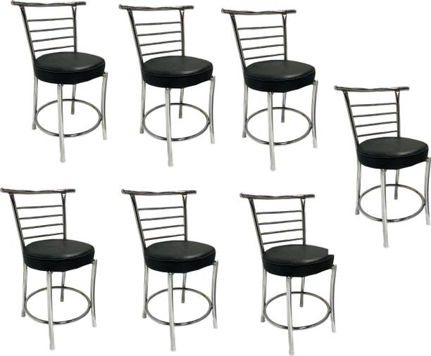 RATISON Steel Dining/Restaurant/Cafe/Home/Office/Study Chair Leatherette Dining Chair