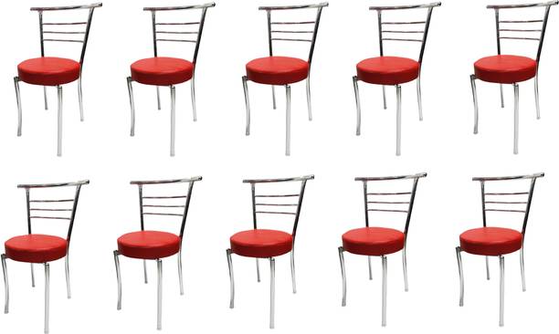 GOYALSON Chrome Chair Office Visitor Student Study Chair Home Resturants Dining Chair Metal Dining Chair