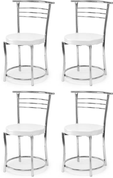 SOMRAJ Comfortable Multipurpose Steel Dining/Restaurant/Cafe/Home/Office/Study Chair Leatherette Dining Chair