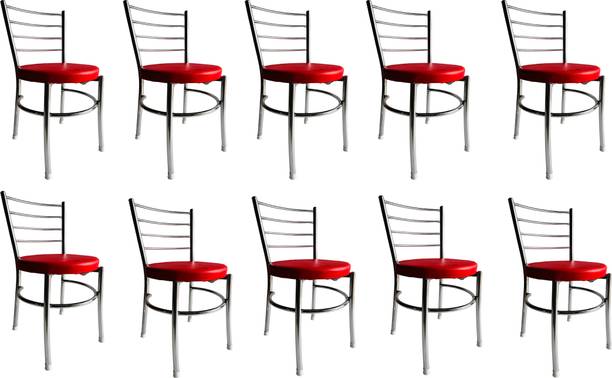 NEW GOYAL FURNITURE Made In Steel Dining Chair for Home Hotel Restaurant Leatherette Dining Chair