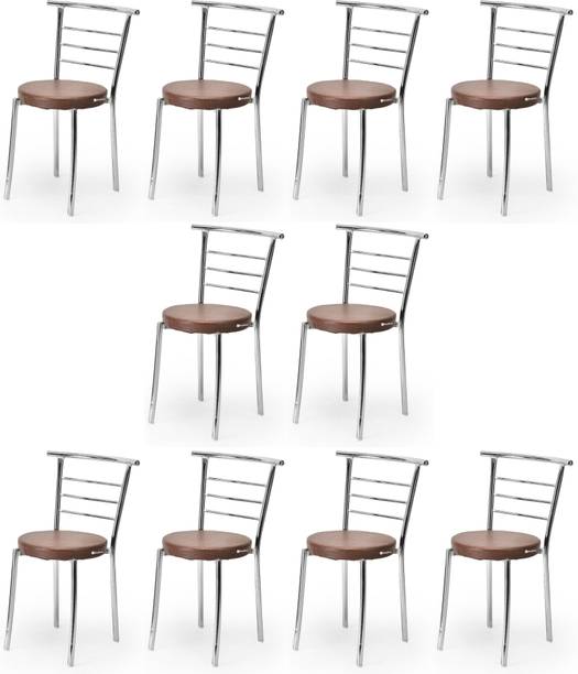 GOYALSON Chrome Chair Office Visitor Student Study Chair Home Resturants Dining Chair Metal Dining Chair