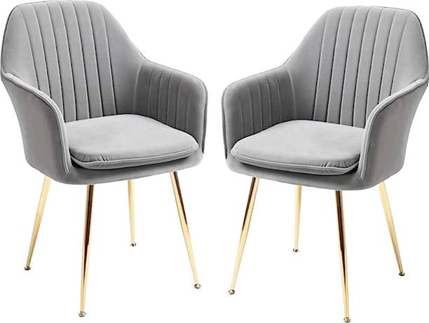 Roxigo Velvet Dining Chairs, Cushion Seat Chair for Living Room Bedroom Restaurant Fabric Dining Chair