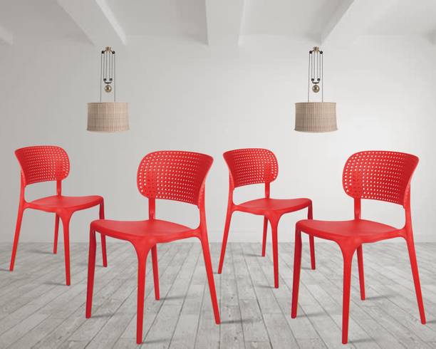 Rose Designer Chairs ROSE Evaa Cafe Plastic Chairs, Restaurant Chair with Backrest, Plastic Dining Chair