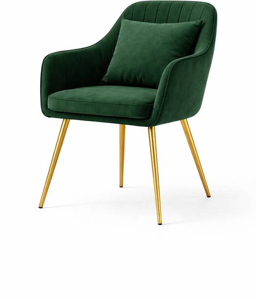 DEXON Premium Velvet Accent Chair with Cushion Fabric Outdoor Chair