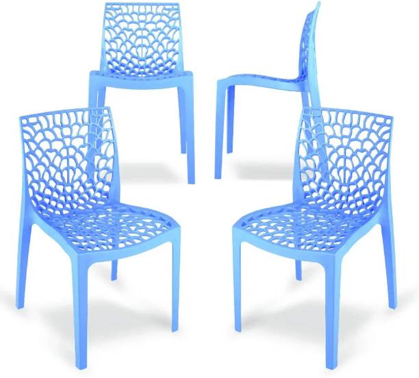 Binani Web Modern Plastic Dining Chair for Home,Cafe|Durable Outdoor Seating Chair Plastic Dining Chair