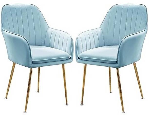 NEXON Velvet Dining Chairs, Cushion Seat Chair for Living Room Bedroom Restaurant Fabric Dining Chair