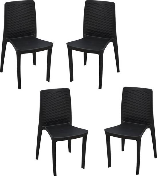 swagath furniture Linea Chair For Cafe/Home/Office Set Of 4 Indoor/Outdoor Plastic Dining Chair