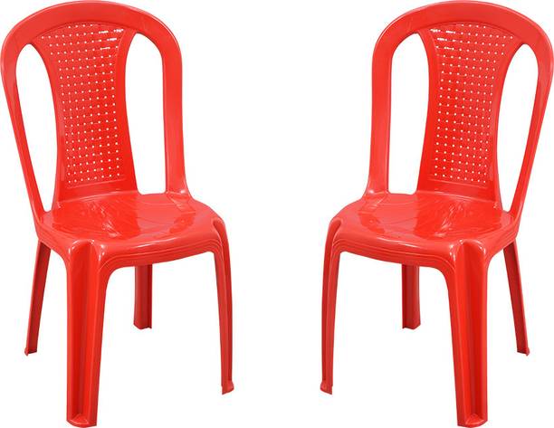 swagath furniture Chair For Cafe/Home/Office Set Of 2 Indoor/Outdoor Plastic Dining Chair