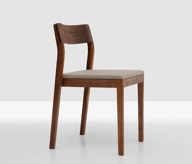 ODEJIA Rosewood Wood Dining Chair Dining Room Table, Rustic Teak Brown Solid Wood Dining Chair